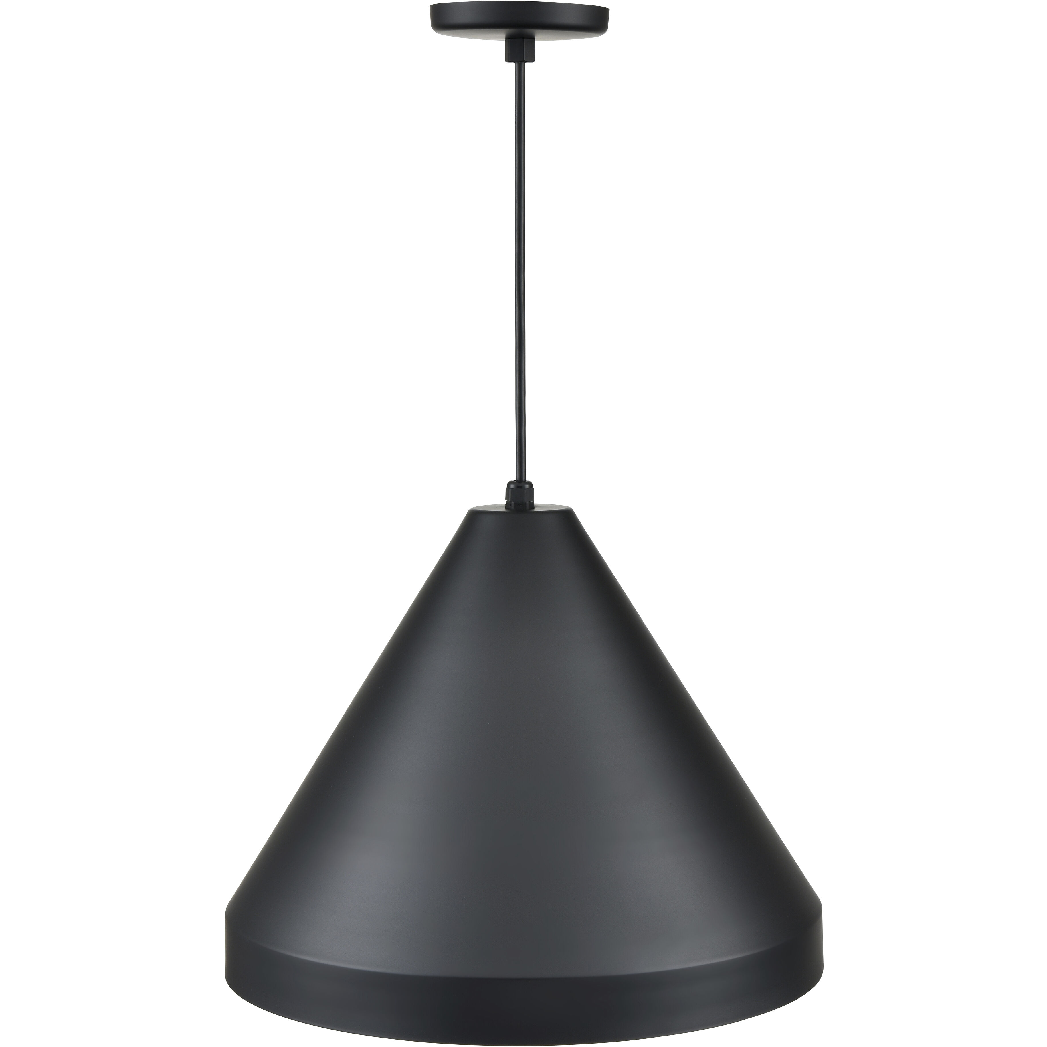 R Series 1 Light 17 inch Satin Black Outdoor Pendant